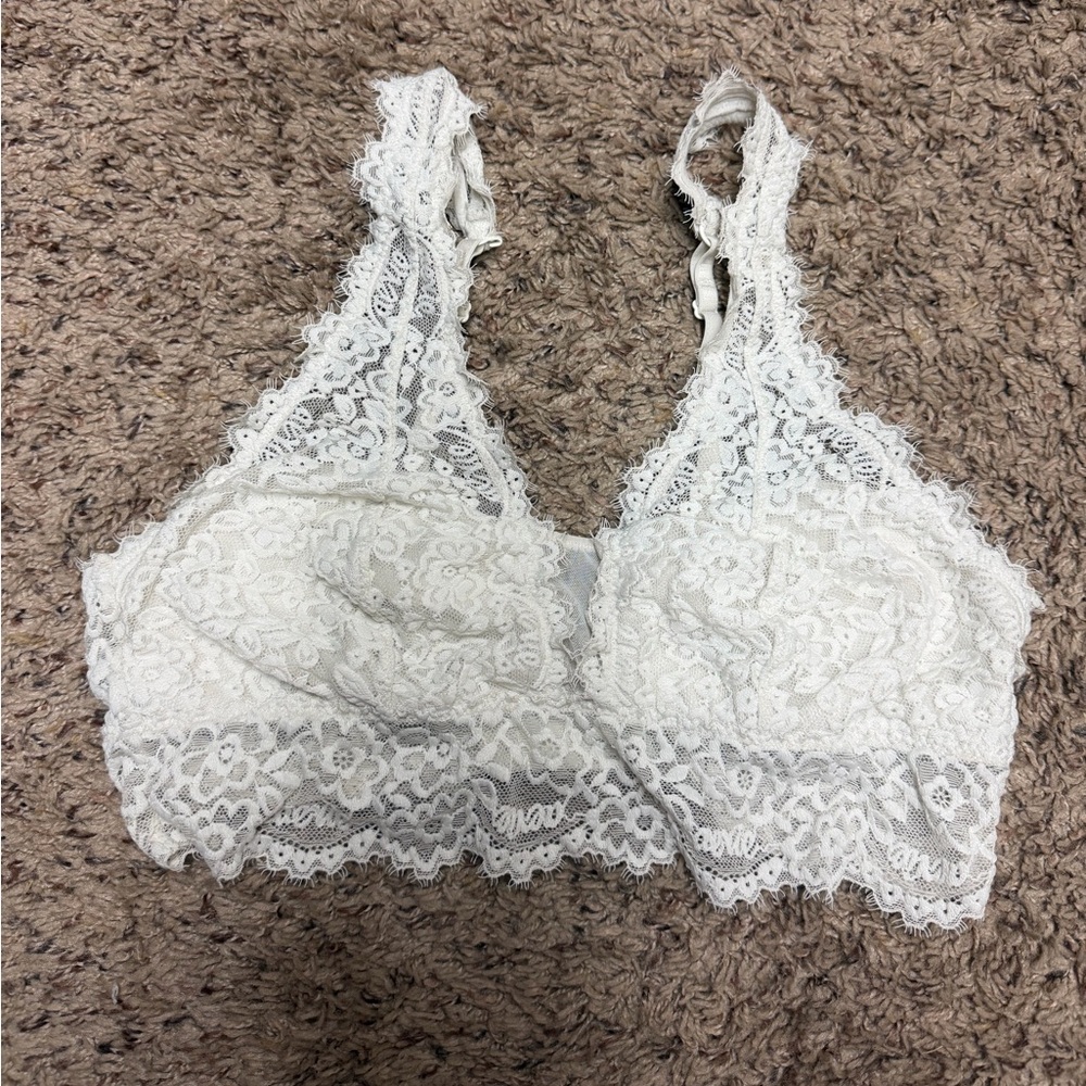 aerie White Lace Bralette